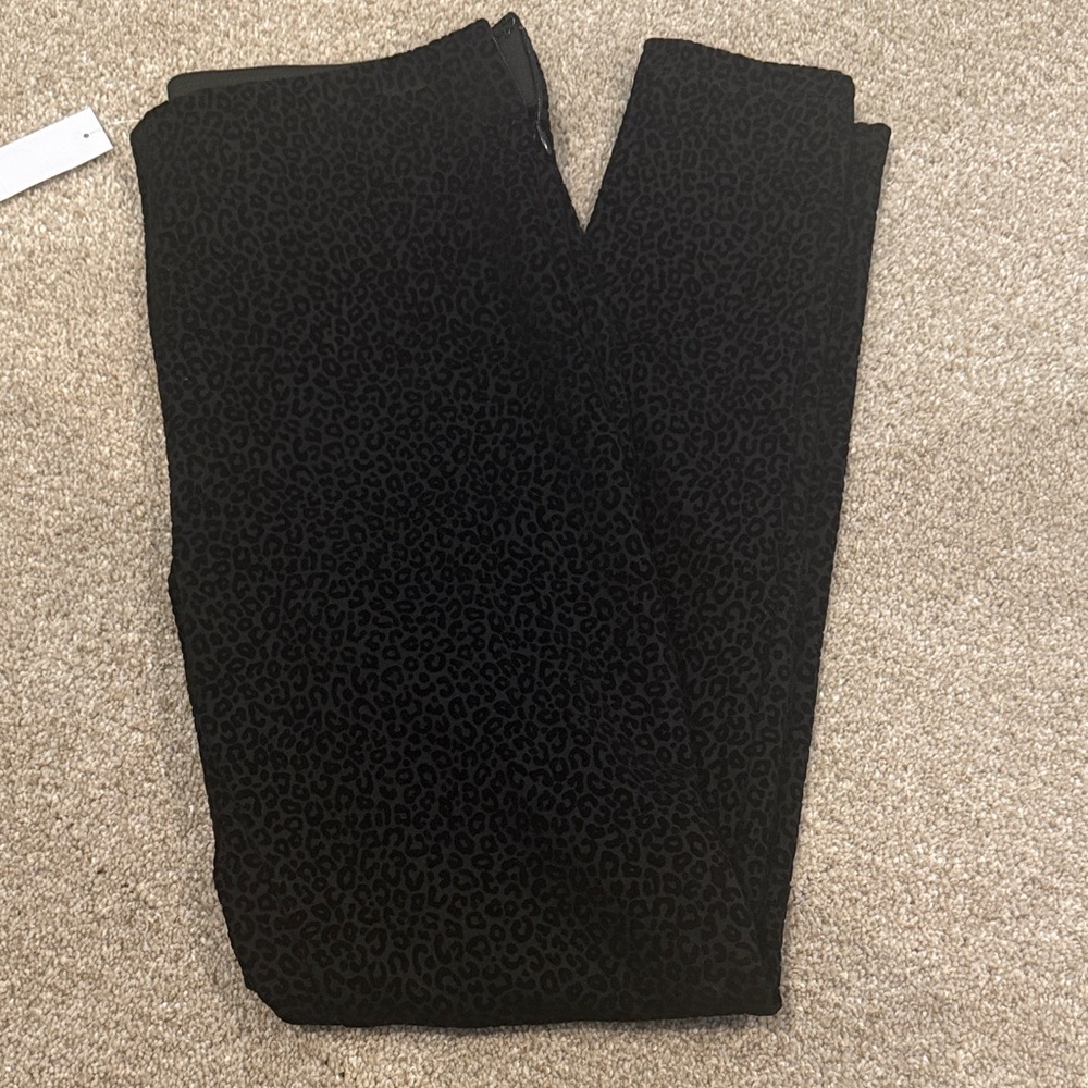 Ann Taylor Black Animal Print Leggings